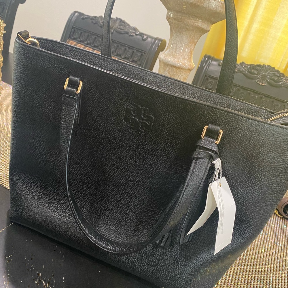Leather Tote-Authentic Tory Burch